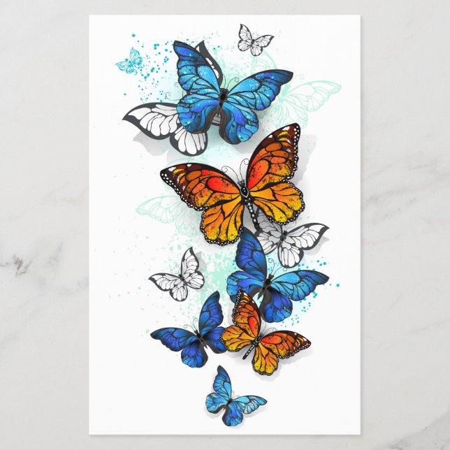 Flying Butterflies Morpho und Monarch Flyer (Vorne)