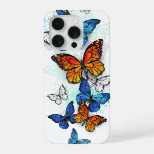 Flying Butterflies Morpho und Monarch iPhone 15 Pro Hülle