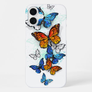 Flying Butterflies Morpho und Monarch iPhone 16 Plus Hülle