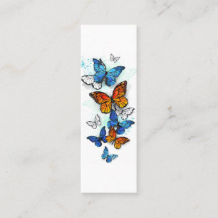 Flying Butterflies Morpho und Monarch Mini Visitenkarte