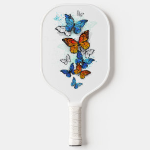 Flying Butterflies Morpho und Monarch Pickleball Schläger