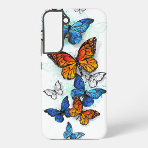 Flying Butterflies Morpho und Monarch Samsung Galaxy Hülle