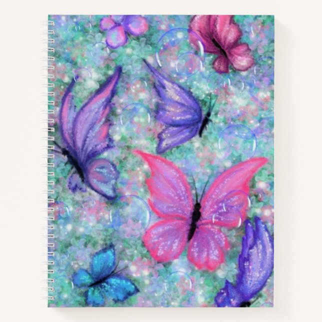 Flying Butterflies-Notebook Notizbuch (Vorderseite)