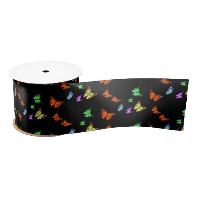 Flying Butterflies Ribbon - Farbe wählen Satinband (Spule)