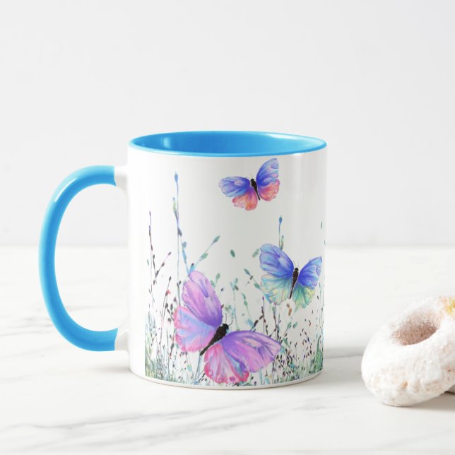 Flying Butterflies Tasse Spring Joy (Mit Donut)