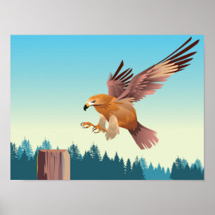 Flying Buzzard Poster