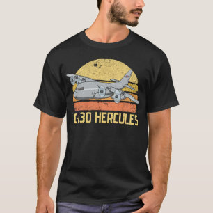 Flying C-130 Retro Military Airplane C130 Hercules T-Shirt