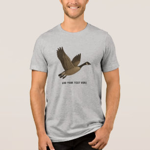 Flying Canada Goose Custom Text Tri-Blend Shirt