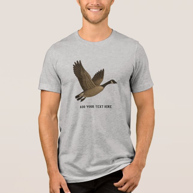 Flying Canada Goose Custom Text Tri-Blend Shirt (Vorderseite)
