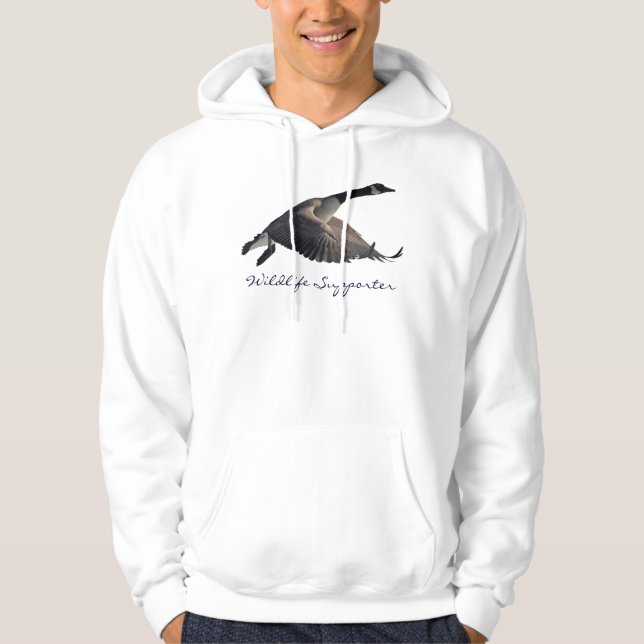 Flying Canada Goose Wildlife Supporter Hoodie (Vorderseite)