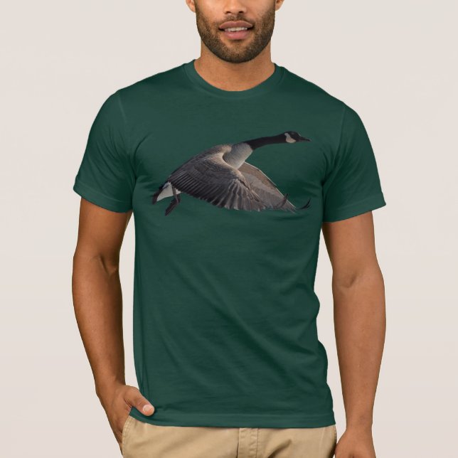 Flying Canada Goose Wildlife T - Shirt (Vorderseite)