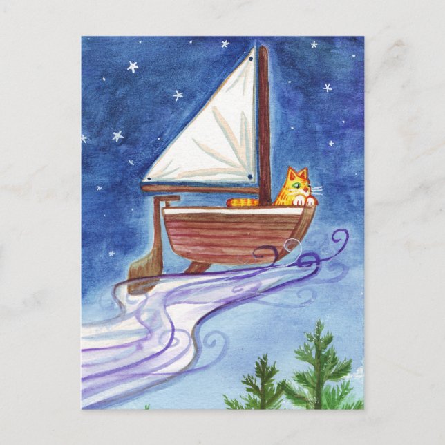Flying Catboat #1 Postcard Postkarte (Vorderseite)