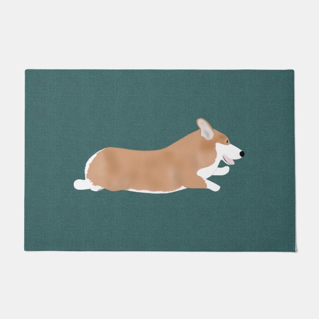 Flying Corgi Doormat Fußmatte (Vorderseite)