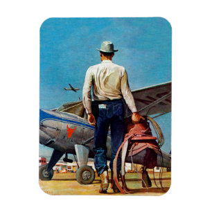 Flying Cowboy von Mead Schäffer Magnet