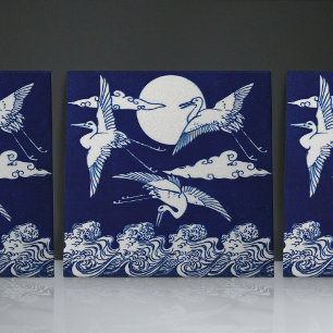 Flying Cranes Christopher Dresser Art Nouveau Fliese