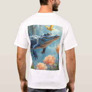 Flying Crocodile-Cartoon   Niedliches und lustiges T-Shirt