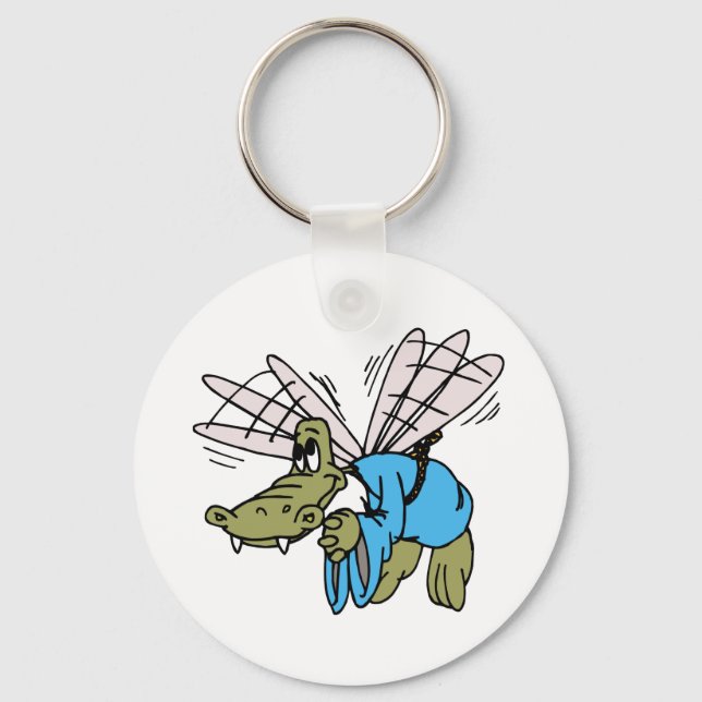 Flying Crocodile Schlüsselanhänger (Vorderseite)