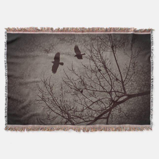 Flying Crows Tree Branches Birds Gothic Decke (Vorderseite)