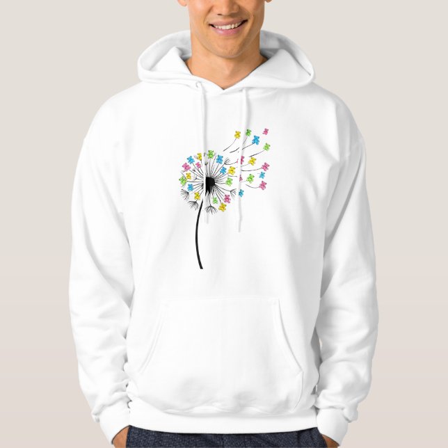 Flying cute bears dandelion flow hoodie (Vorderseite)