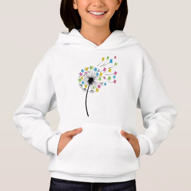 Flying cute bears dandelion flow hoodie (Vorderseite)
