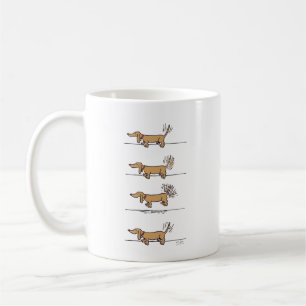 Flying Dackel Braune Tasse