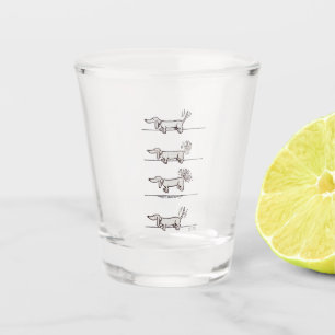 Flying Dackel Shot Glas