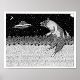 Flying Disk Dog Poster