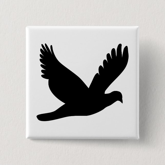 Flying Dove-Silhouette Button (Vorderseite)