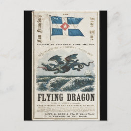 Flying Dragon Clipper Segelschiff 1858 Postkarte