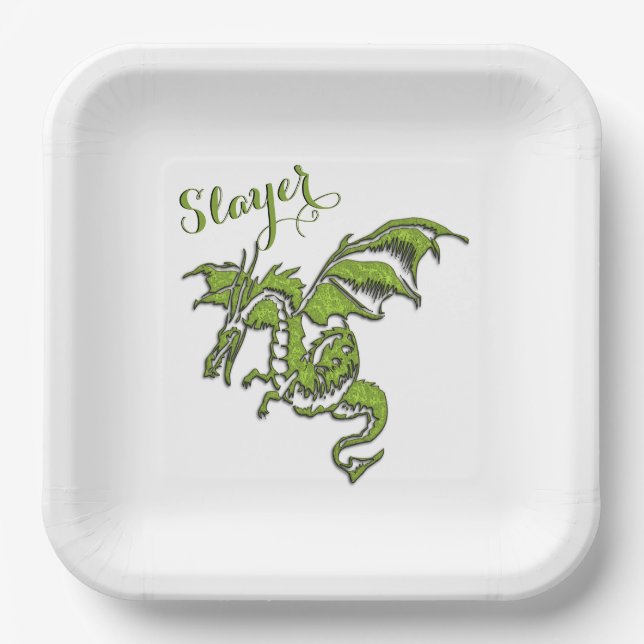 Flying Dragon Design Pappteller (Vorderseite)