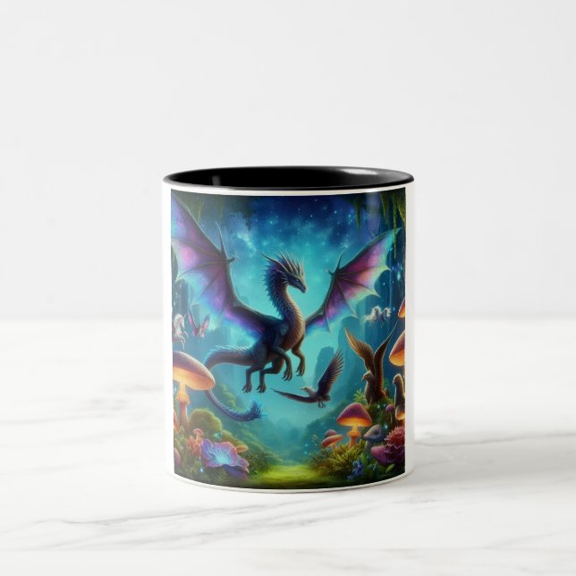 Flying Dragon Multicolor Zweifarbige Tasse (Mittel)
