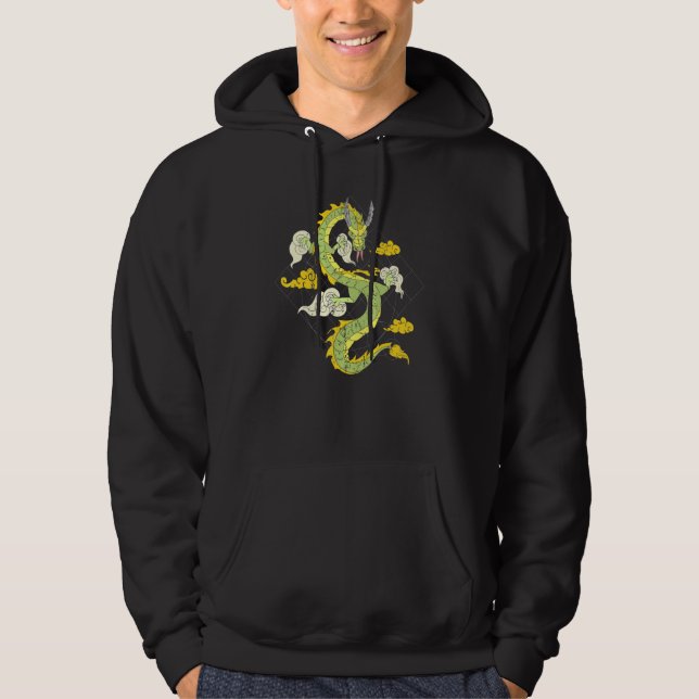Flying Dragon Mythical Creature Fantasy Animal Fir Hoodie (Vorderseite)