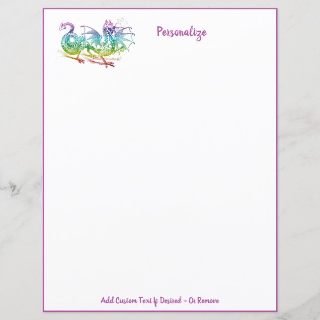 Flying Dragon Mythology Monster Rainbow Color (Vorderseite)