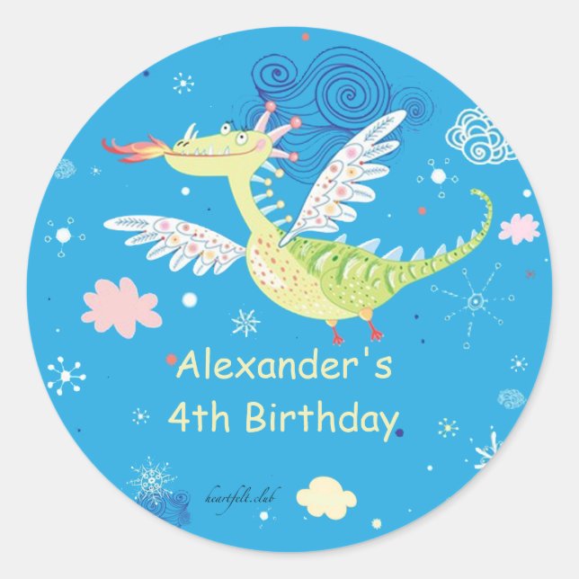 Flying Dragon Sticker (Vorderseite)