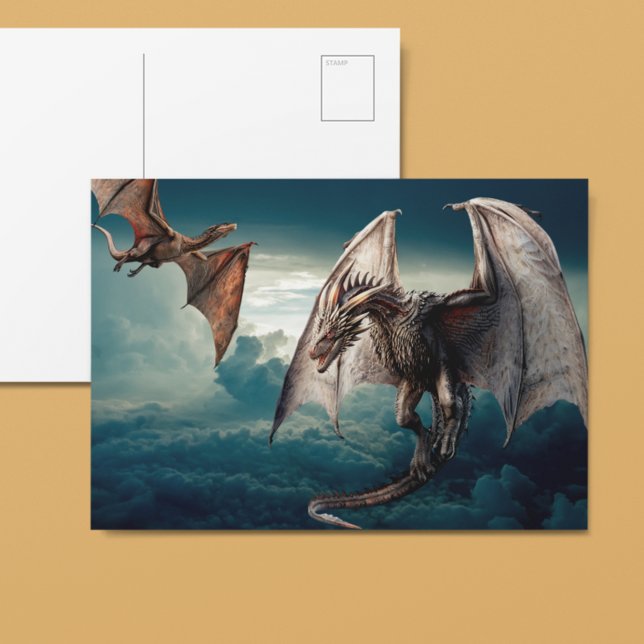 Flying Dragon Wyvern Postkarte (Von Creator hochgeladen)