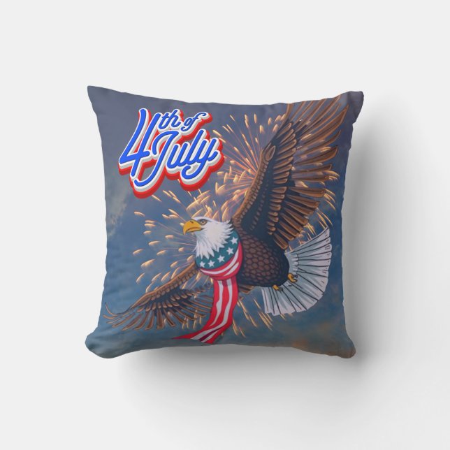 Flying Eagle 4. Juli Pillow Kissen (Vorderseite)