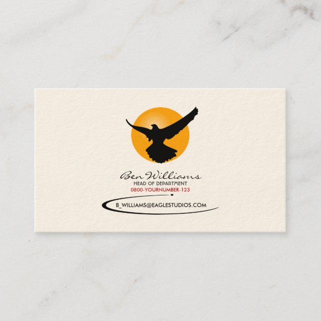 Flying Eagle Business Card (Sun Version 1) Visitenkarte (Vorderseite)