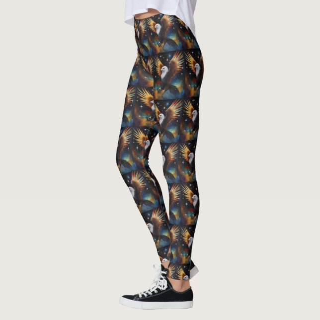 Flying Eagle Colorful Cosmic Art, Leggings (Links)