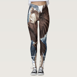 Flying Eagle mit mehreren anderen Elementen Collag Leggings