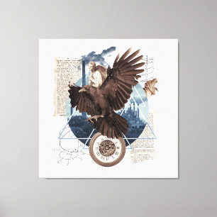 Flying Eagle mit mehreren anderen Elementen Collag Leinwanddruck