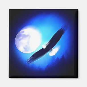 Flying Eagle & Moon Magnet