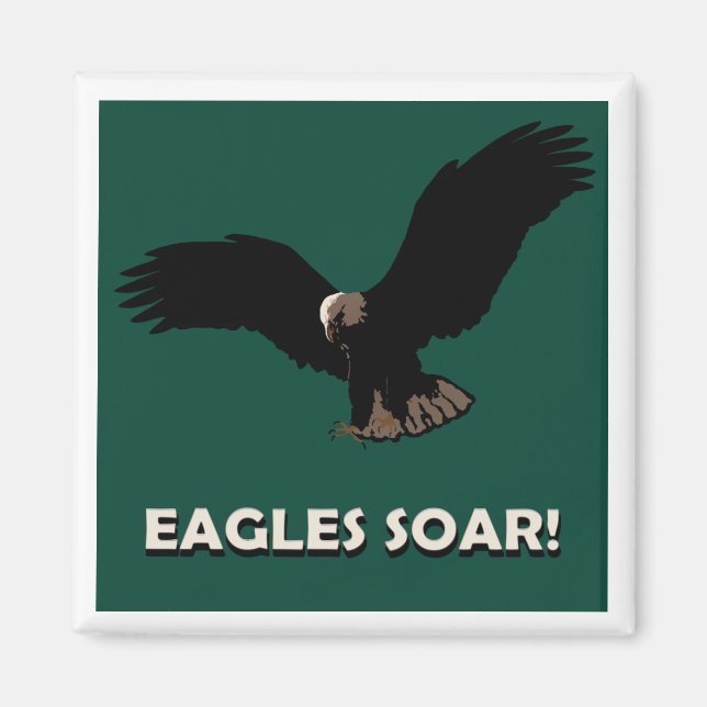 Flying Eagle Square Magnet (Vorne)