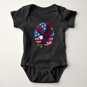 Flying Eagle und American Flag Baby Strampler