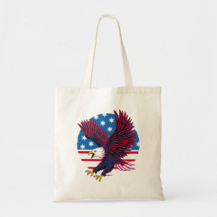Flying Eagle und American Flag Tragetasche