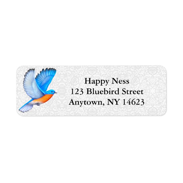 Flying Eastern Bluebird Address Labels (Vorne)