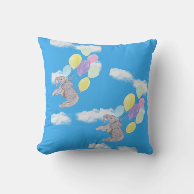 Flying Elephant Kissen (Vorderseite)