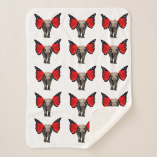 Flying Elephants Sherpa Blanket Sherpadecke