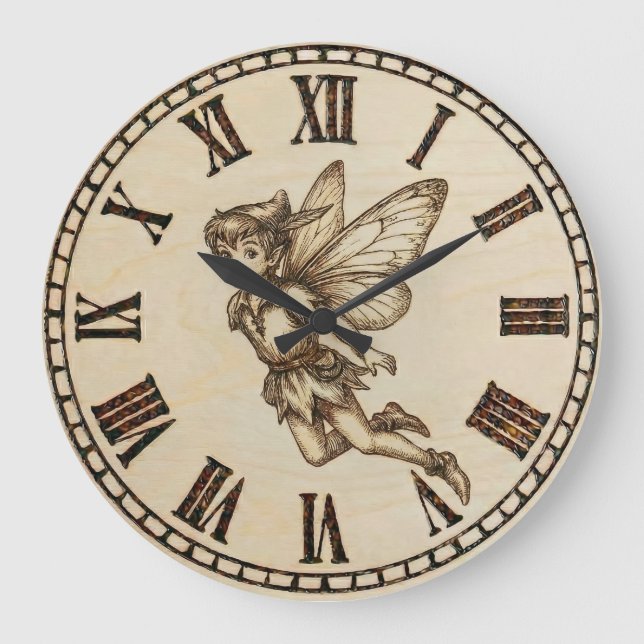 Flying Fairy - Wall Clock  Große Wanduhr (Vorderseite)
