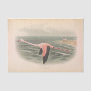 Flying Flamingo Bird Ephemera Decoupage Seidenpapier