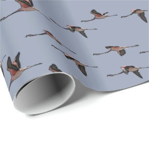 Flying Flamingos Wrapping Paper Geschenkpapier